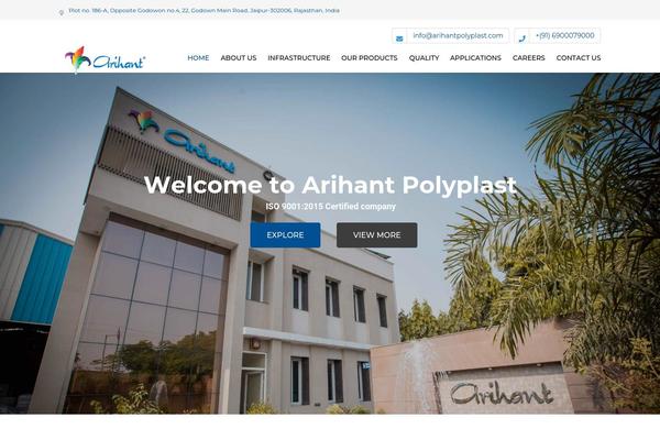 arihantpolyplast.com site used Arihantpolyplast