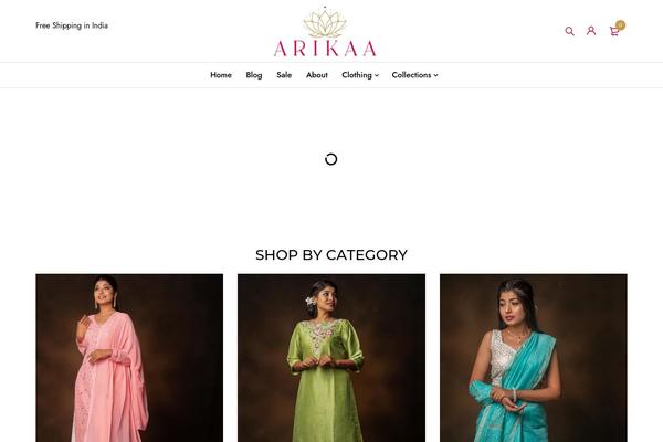 arikaa.com site used Arikaa-child