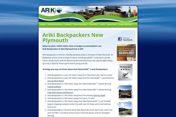 arikibackpackers.com site used Affinity