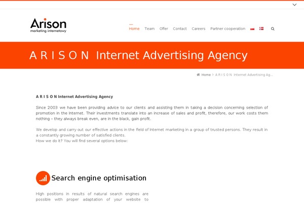 arison.pl site used Arison