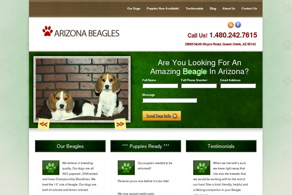 arizonabeagles.com site used Veterinarian