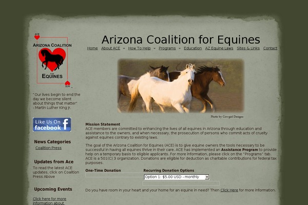 arizonacoalitionforequines.org site used The Lord of the Rings