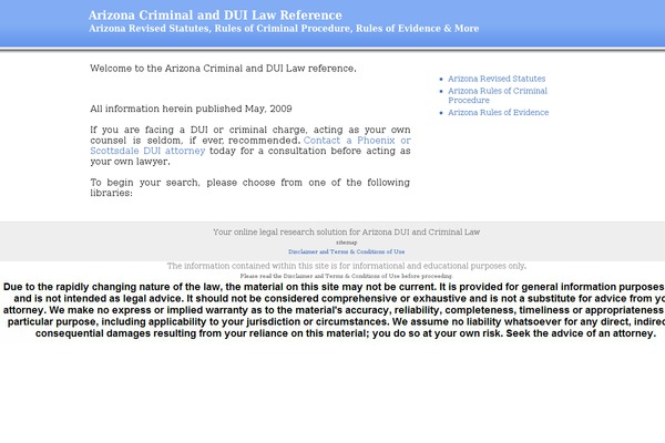 arizonacrimelaws.com site used Arizonacrimelaws