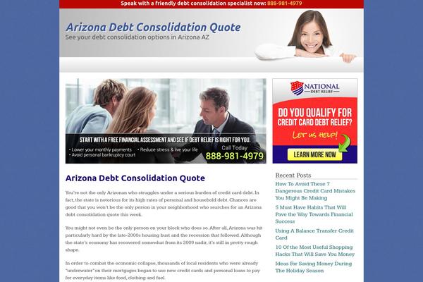 arizonadebtconsolidationquote.com site used Debt-theme