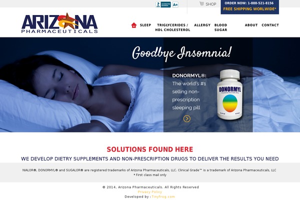 arizonapharmaceuticals.com site used Arizona
