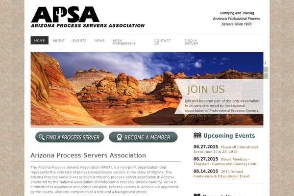 arizonaprocessservers.org site used Apsa