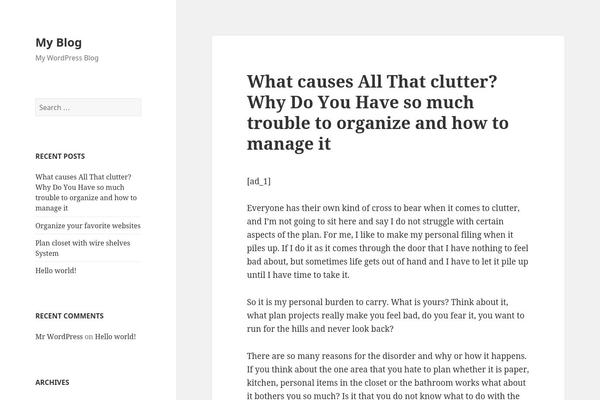 Twenty Fifteen theme site design template sample