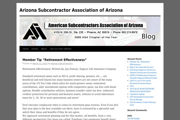 WordPress website example screenshot