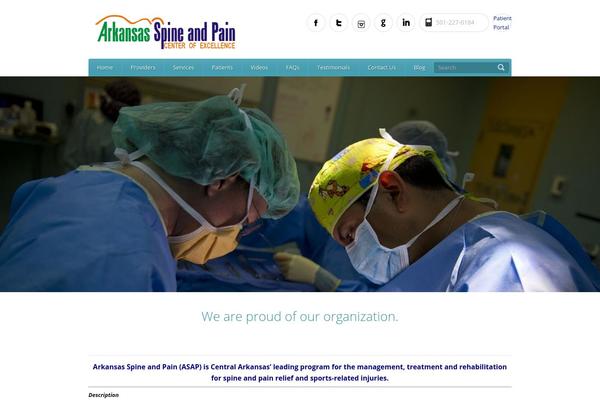 arkansasspineandpain.com site used Healthpress Theme