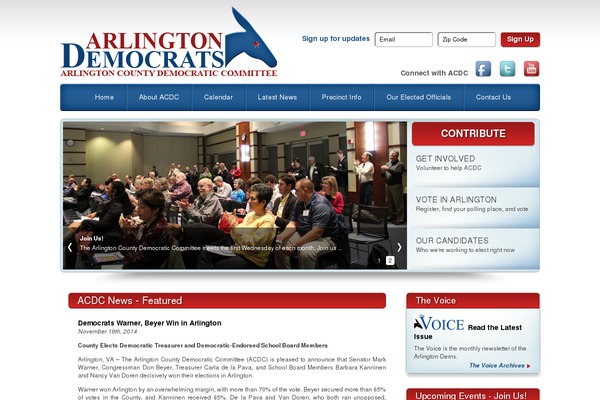 arlingtondemocrats.org site used Arlingtondems
