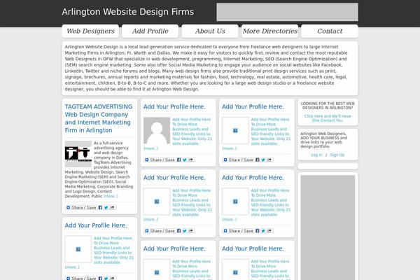 arlingtonwebsitedesign.com site used Slotsite