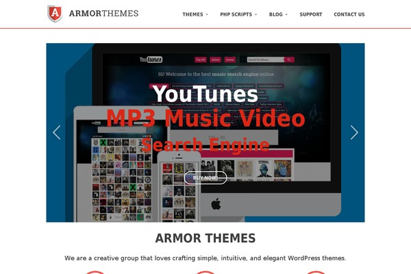 Armor theme websites examples