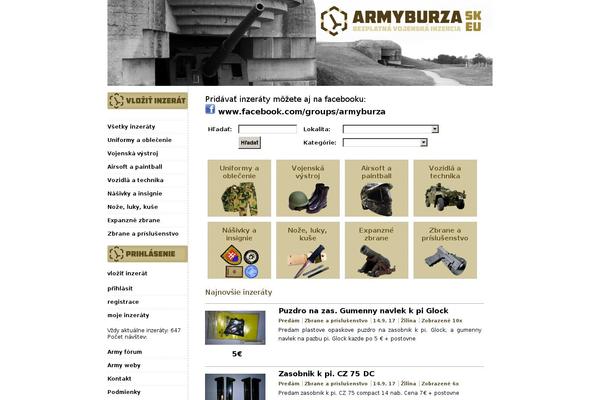 armyburza.sk site used Puretype