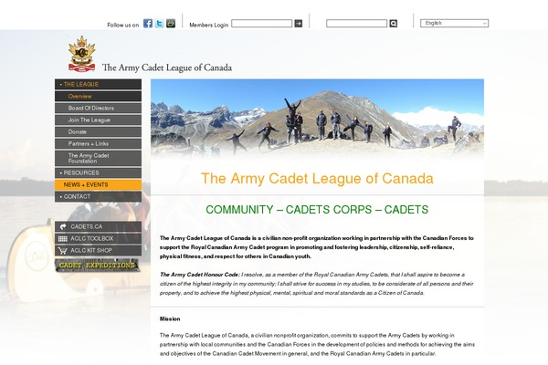 armycadetleague.ca site used Aclc