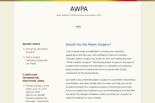 WordPress website example screenshot