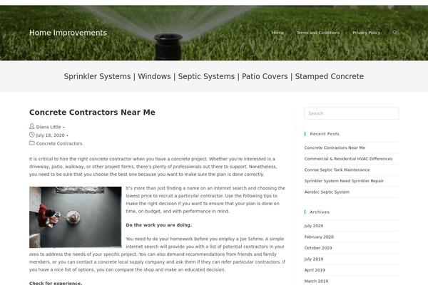 WordPress website example screenshot