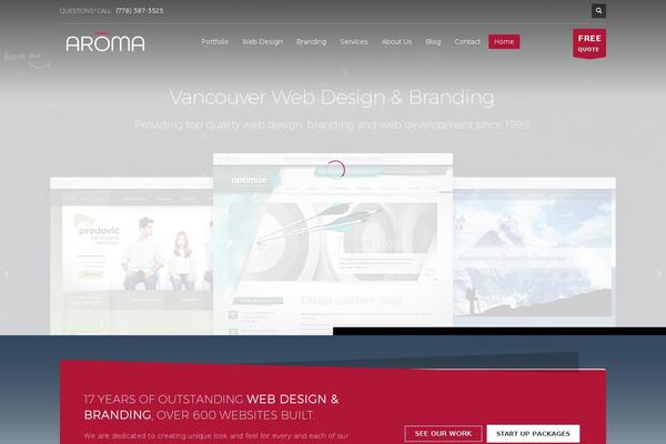 aromawebdesign.com site used Aroma-child