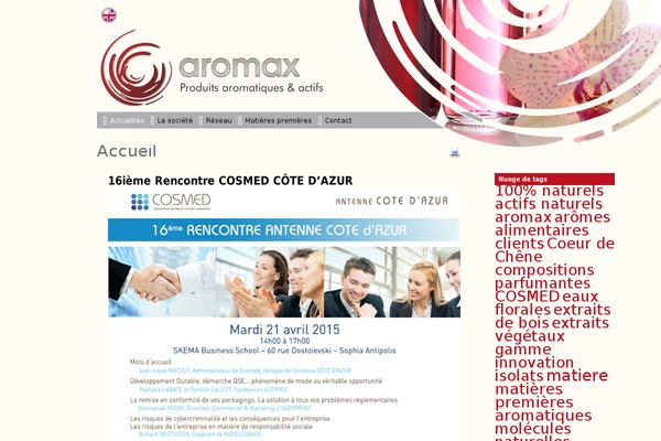 aromax.fr site used Aromax