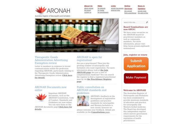 aronah.org site used Prospectum