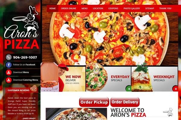 aronspizza.com site used Arons_pizzeria