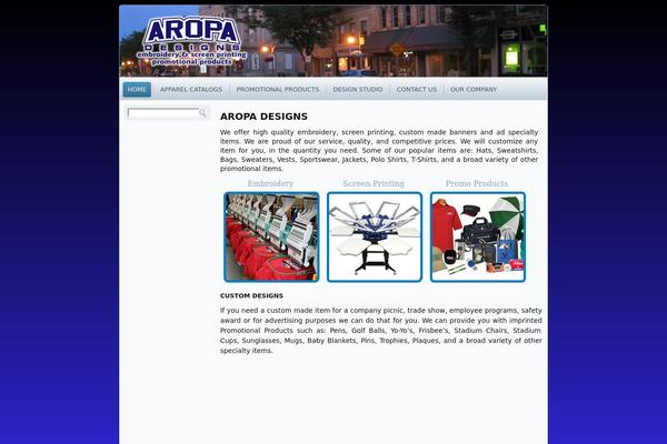 aropadesigns.com site used Aropa