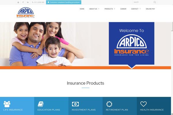 Insurance-agency-child theme site design template sample
