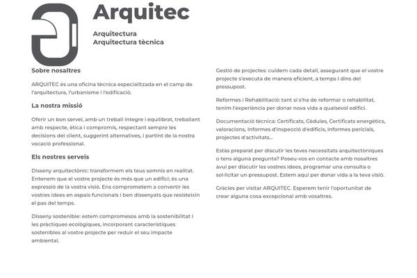 Architek theme site design template sample