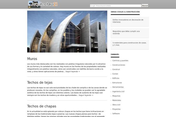 arquitectura21.com site used A
