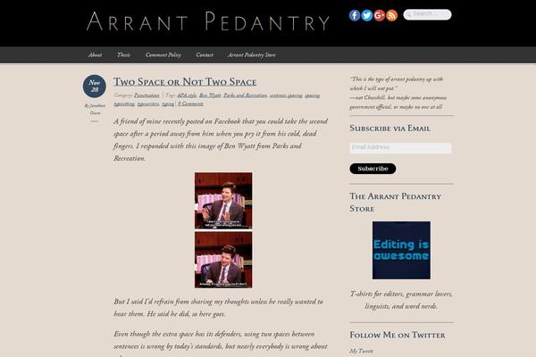 arrantpedantry.com site used Arrantpedantrynew