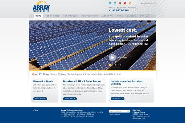 arraytechinc.com site used Evo5cms