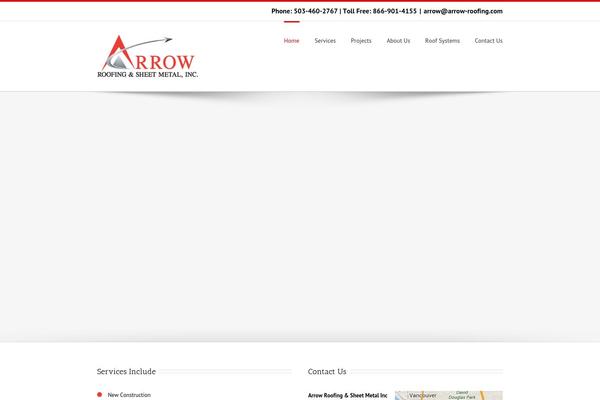 arrow-roofing.com site used Avada Child Theme