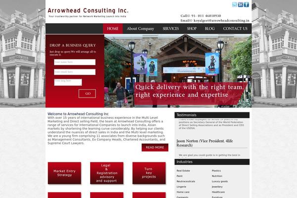 Arrowhead theme site design template sample