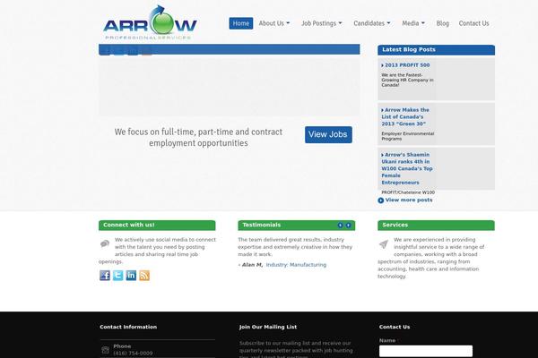 Arrow theme site design template sample