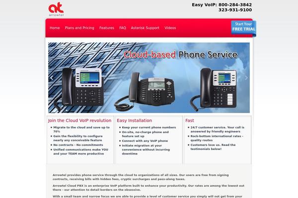 arrowtelnetworks.com site used Fonality