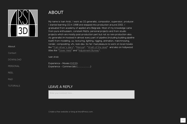 WordPress website example screenshot