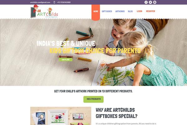 Kids theme site design template sample