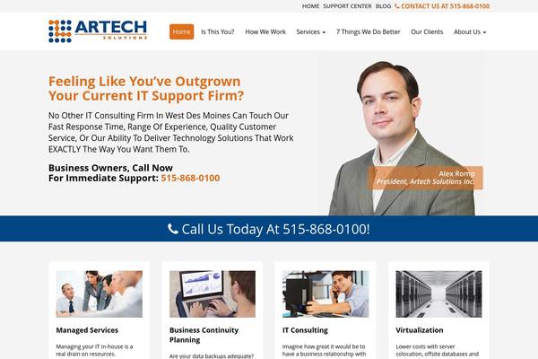 artechsolutions.com site used Designn-child