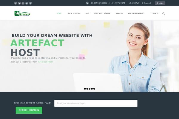 Arkahost theme site design template sample