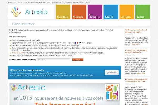 artesio.fr site used Artesio-web