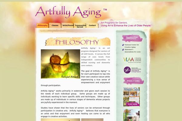 artfullyaging.com site used Watercolor-adfree