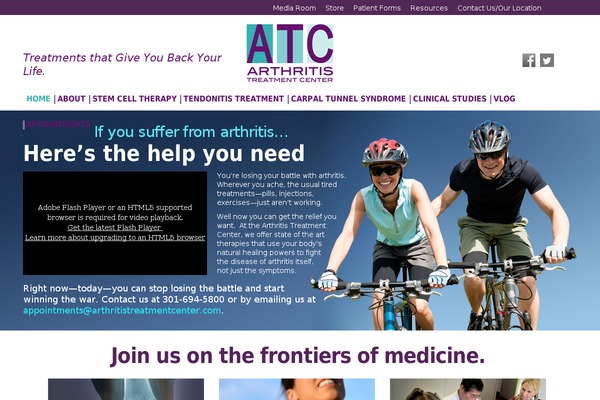 arthritistreatmentcenter.com site used Atc