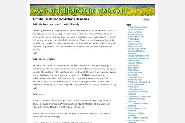 arthritistreatmentlab.com site used Twentyten-2