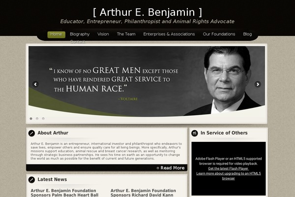 arthurebenjamin.com site used Arthur