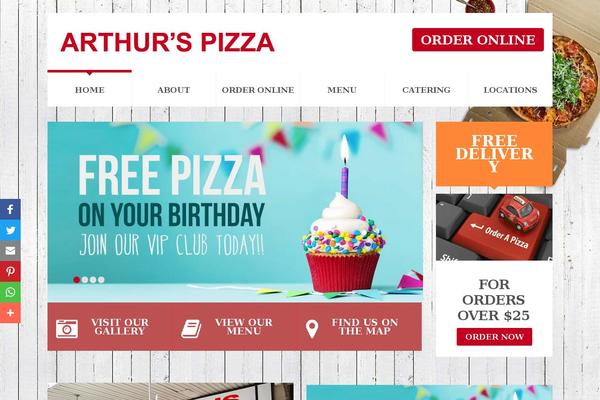 arthurspizza.com.au site used Theme47527