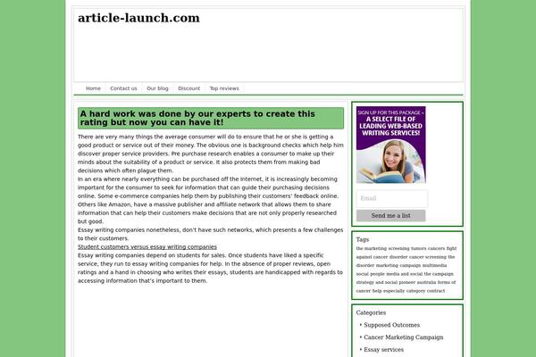 article-launch.com site used Grassy