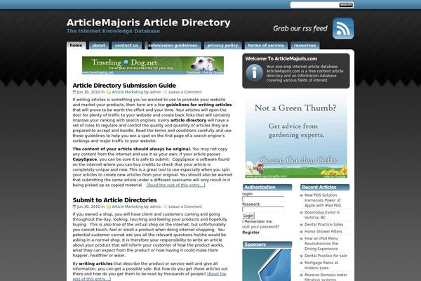 articlemajoris.com site used StudioPress