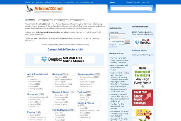 articles123.net site used Article_directory_nft_theme