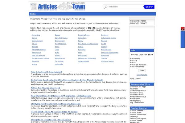articlestown.com site used Dirwp