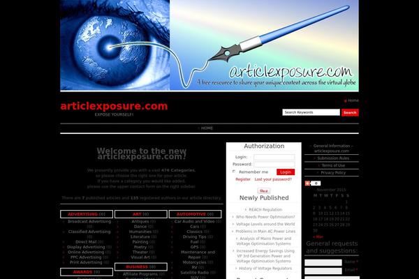 articlexposure.com site used Article-directory-theme-1.6