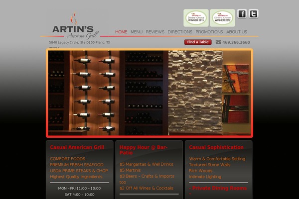 artinsgrill.com site used Artinsgrill-desktop